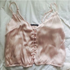 Brandy Melville silky button up tank